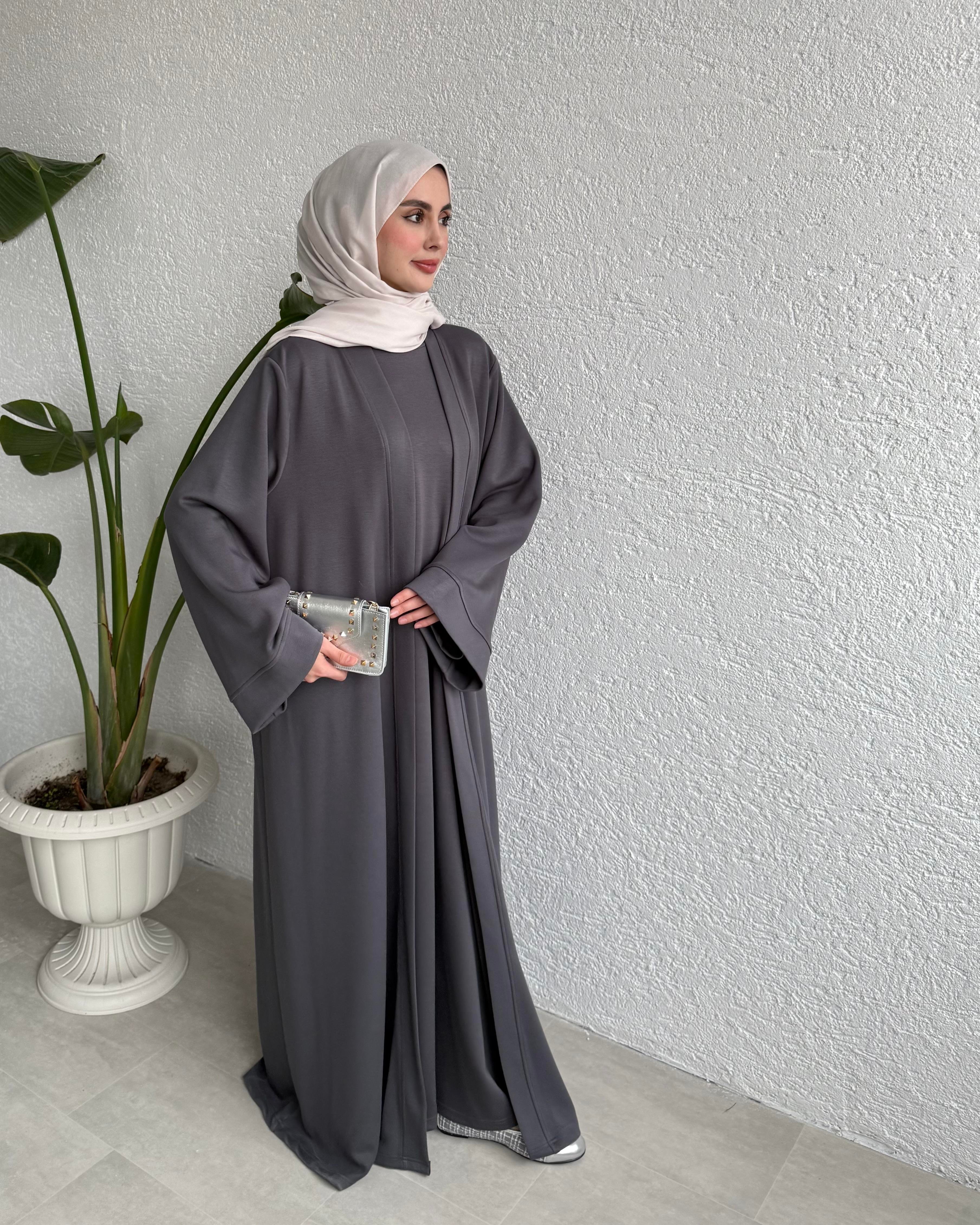 NOUR ABAYA TAKIM - ANTRASİT