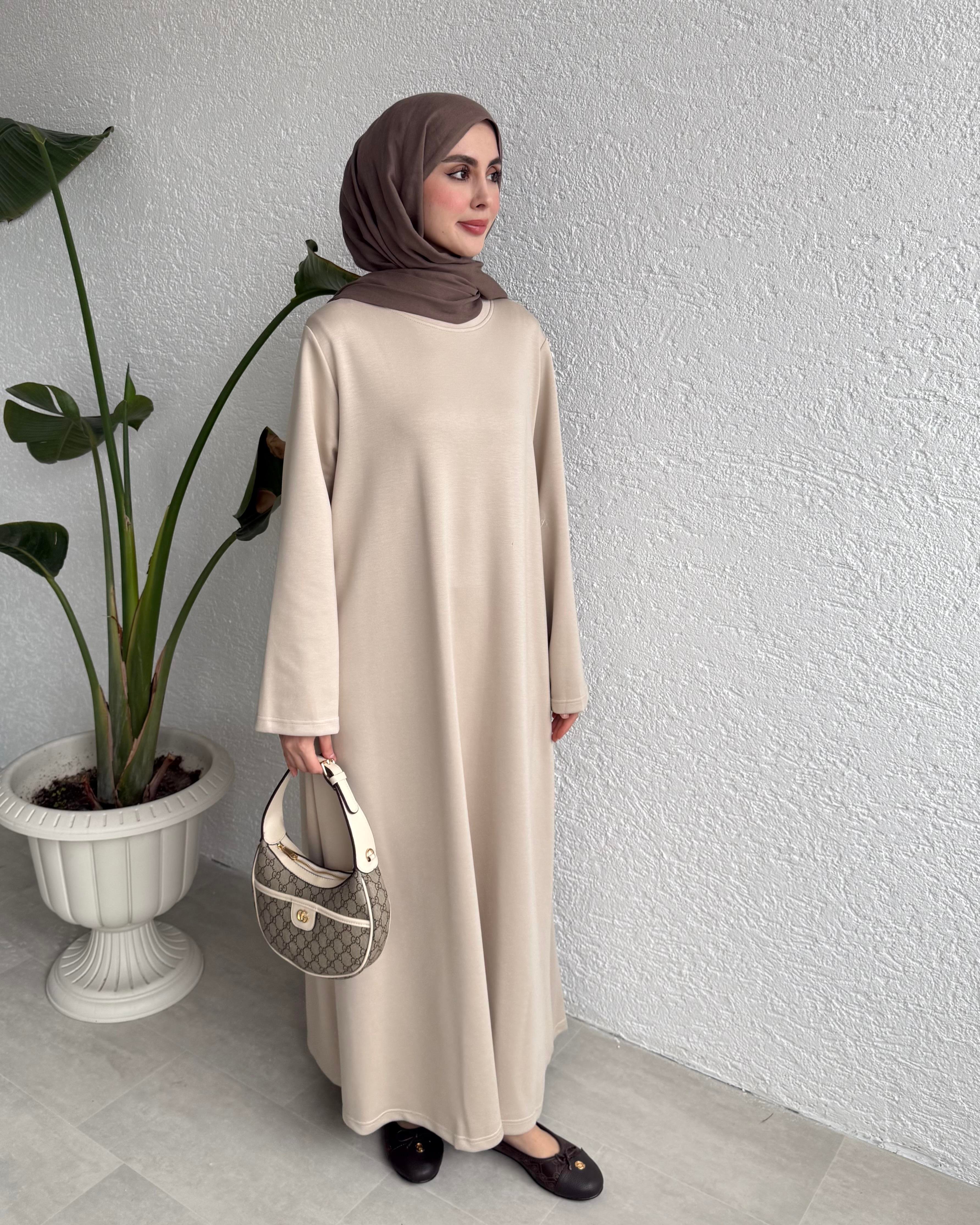 NOUR ABAYA TAKIM - BEJ