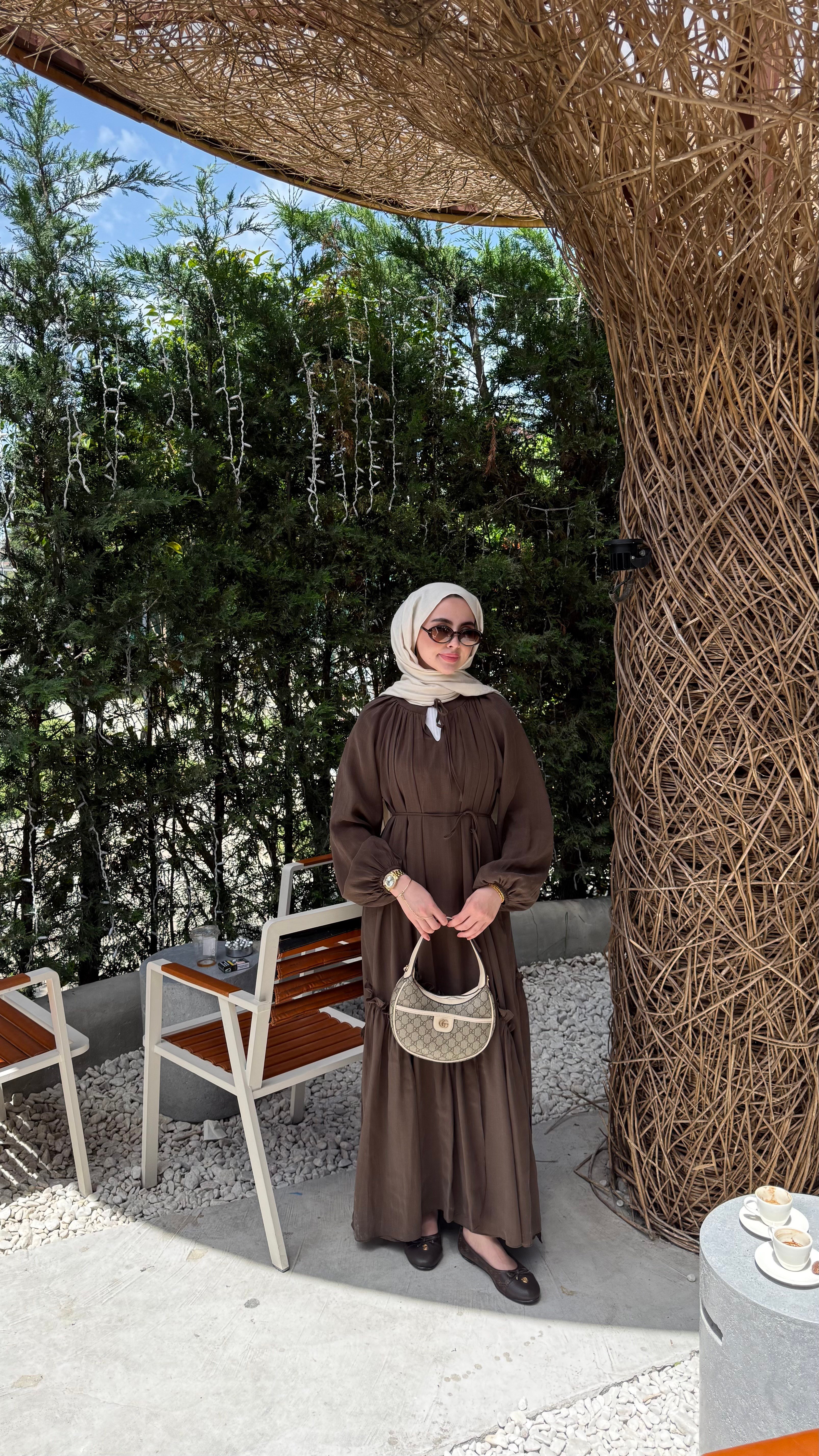 PERLA ELBİSE - KAHVE