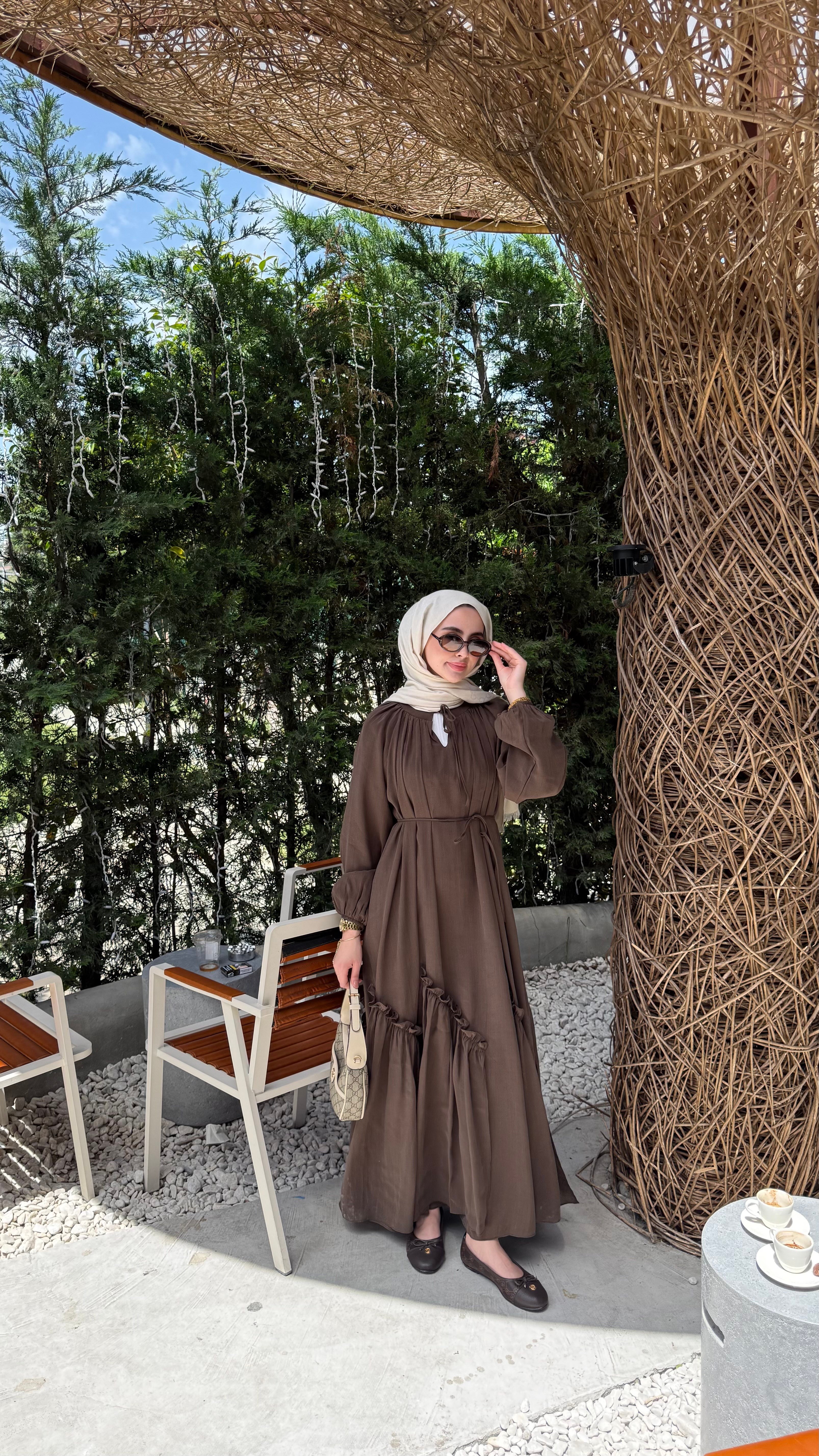 PERLA ELBİSE - KAHVE