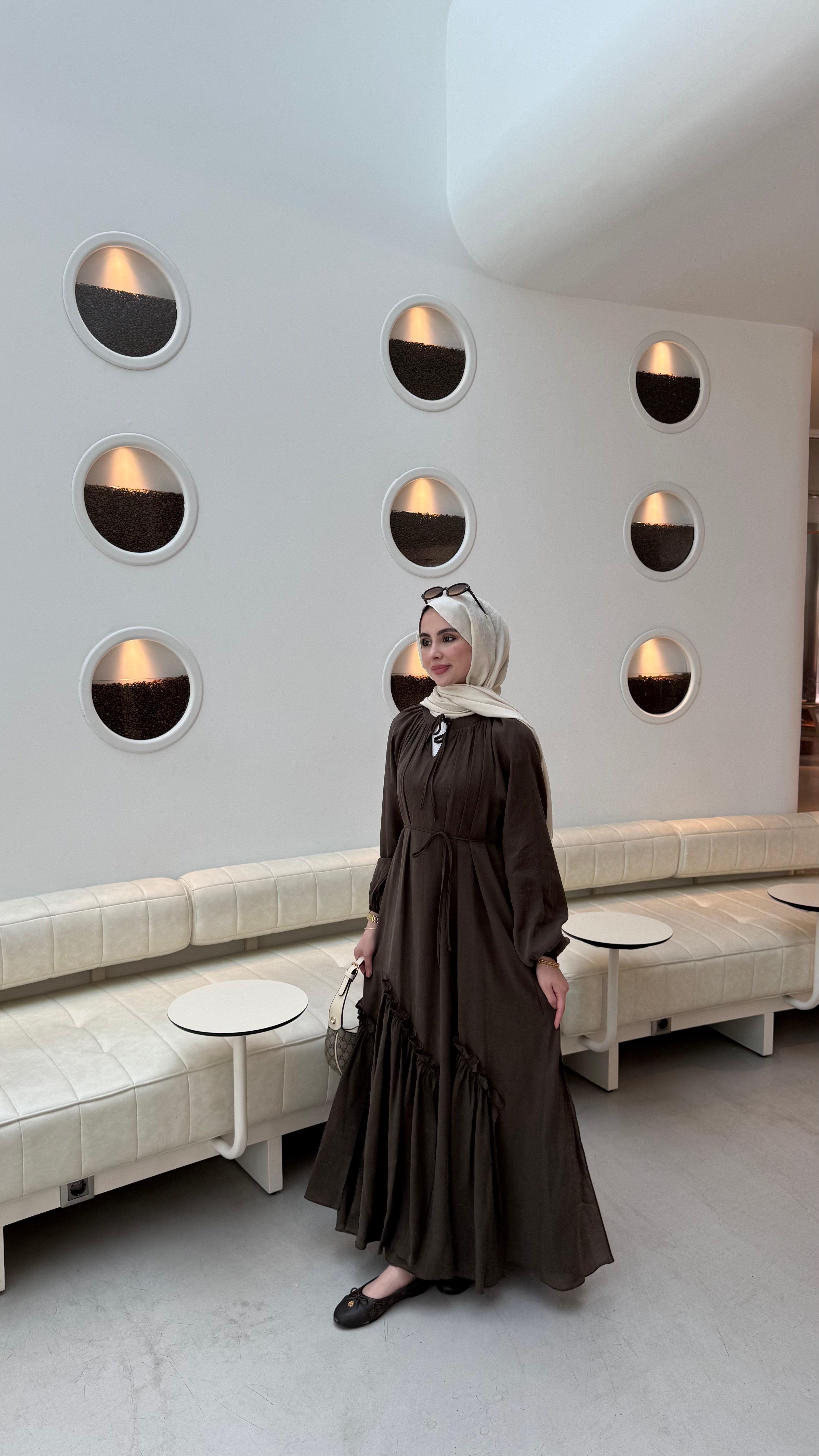 PERLA ELBİSE - KAHVE