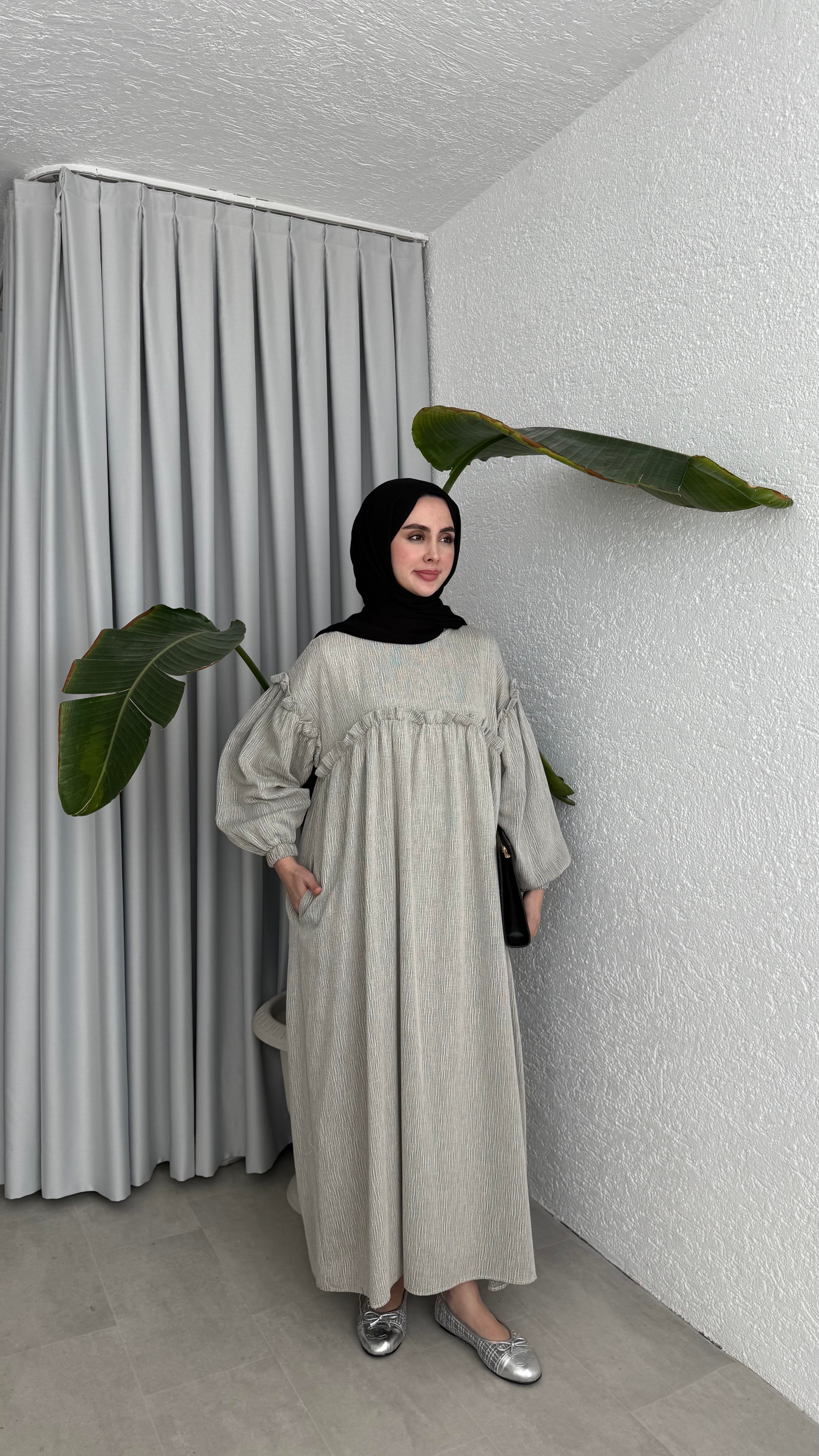 ROBALI ELBİSE - SİYAH