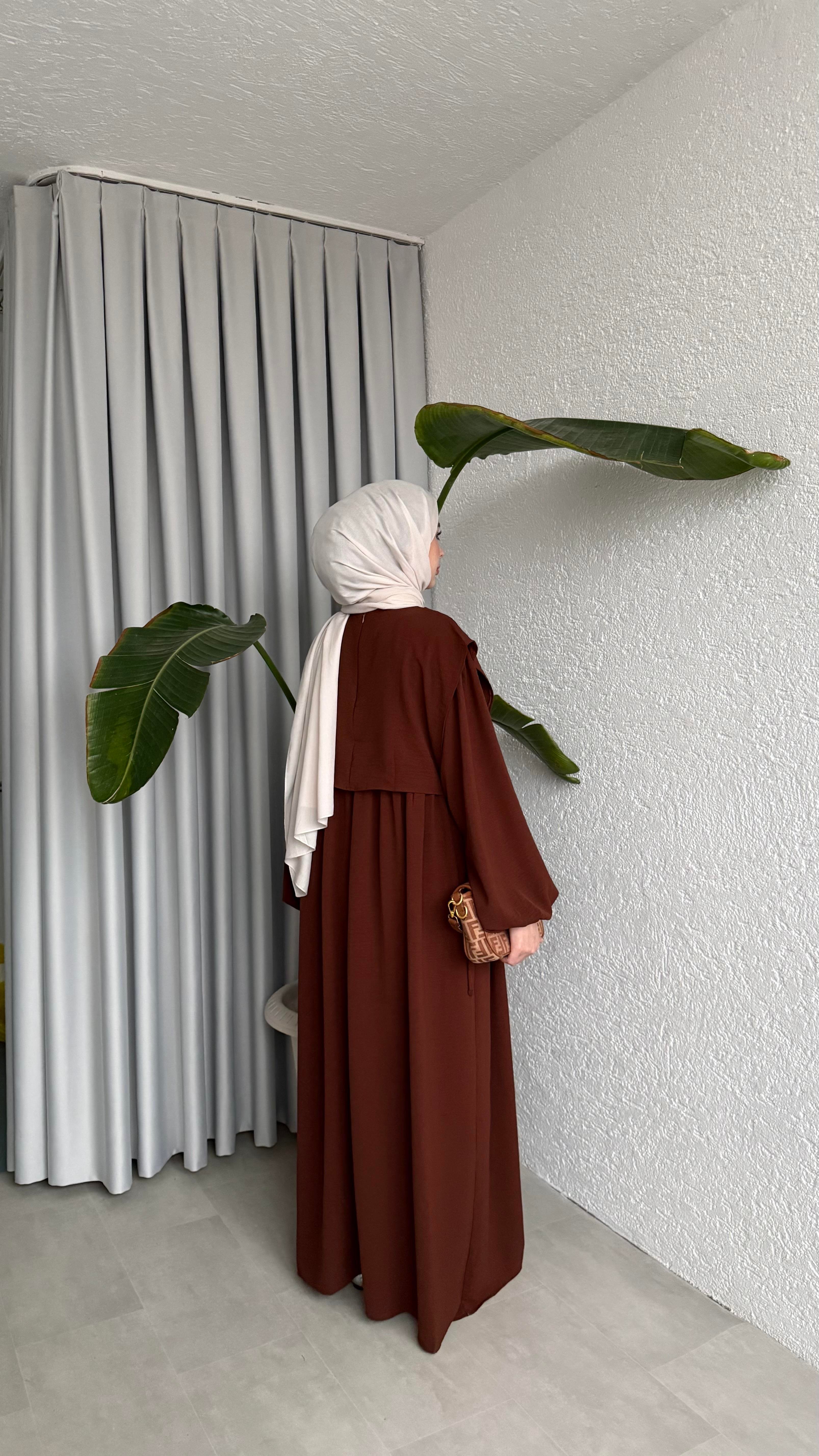SAYE ELBİSE KAHVE