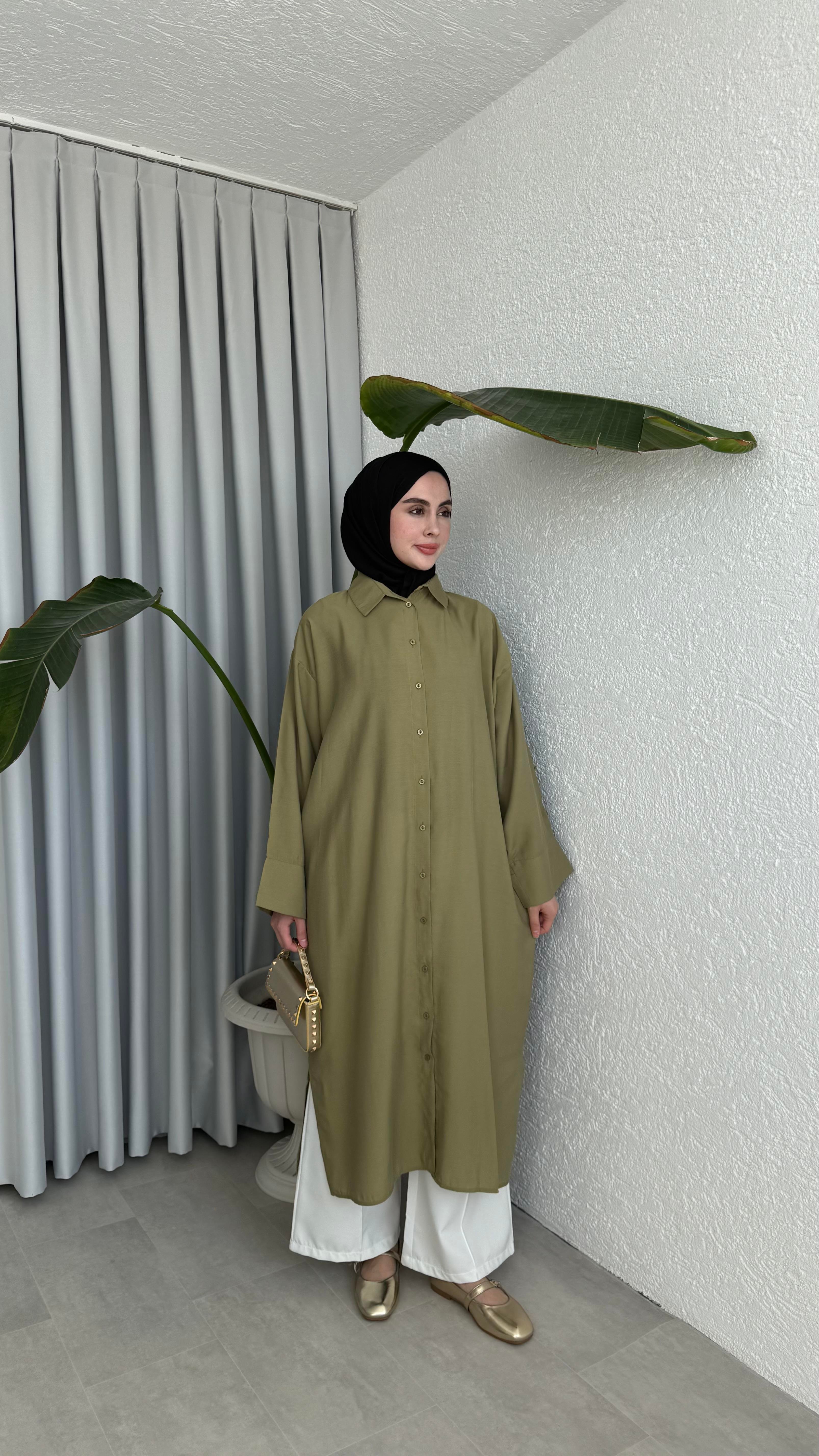 TENSEL GÖMLEK - HAKİ