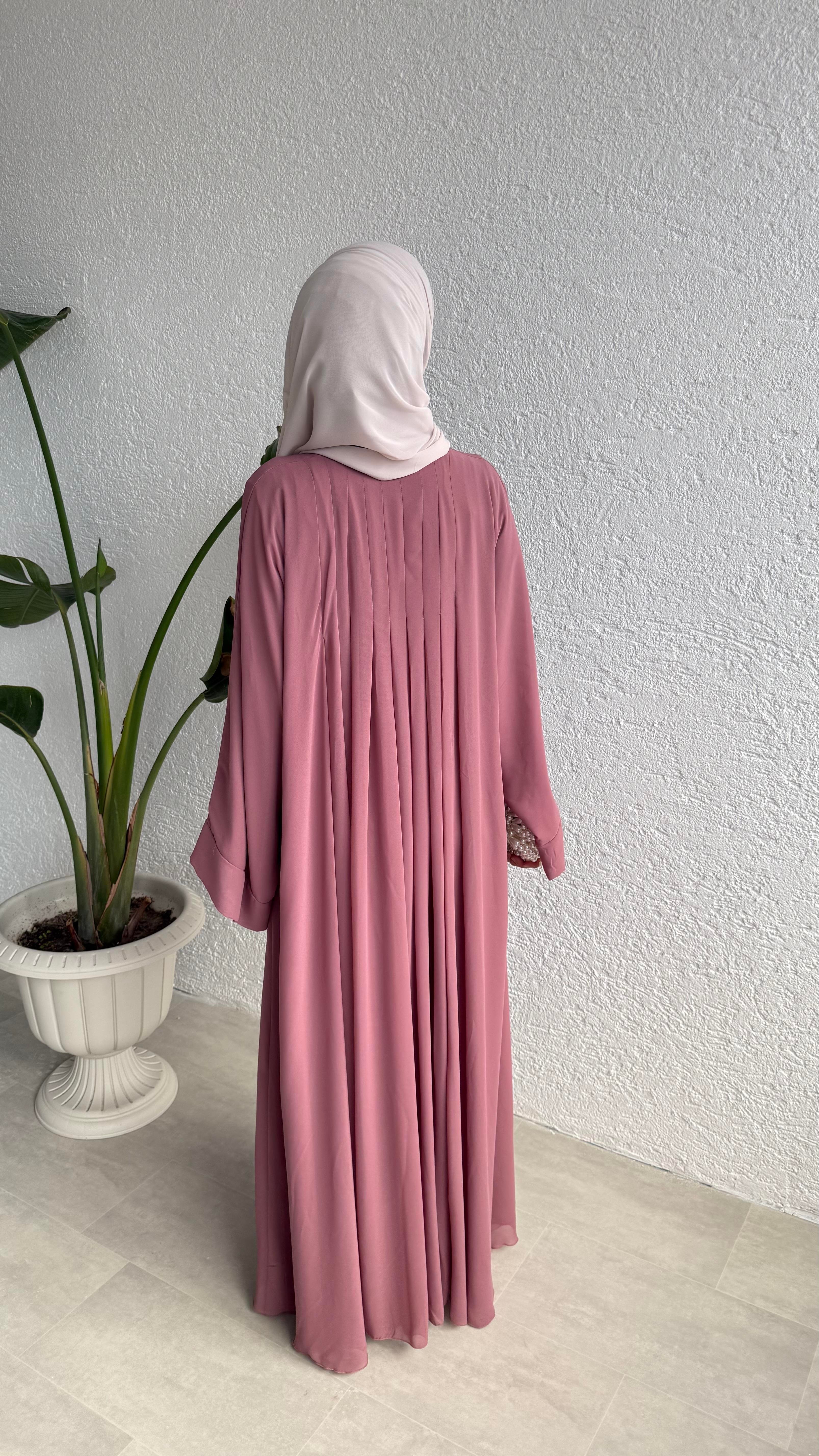 VELORA ABAYA & FERACE - PEMBE