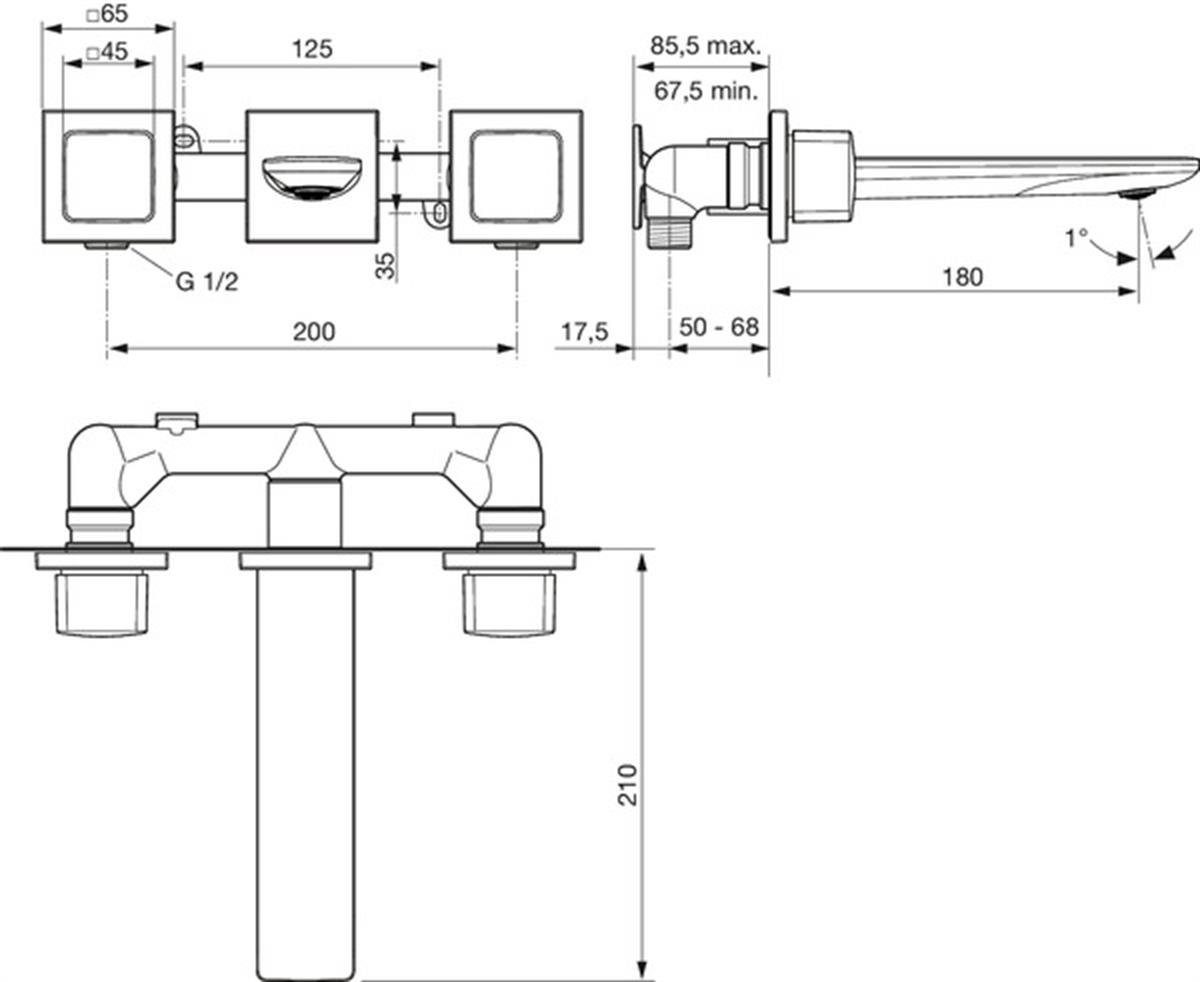 Ankastre Lavabo BataryasıIdeal StandardA7445A5Ideal StandardIdeal Standard Conca Ankastre 3 Delikli Lavabo Bataryası KIT1+KIT2 Manyetik GriIdeal Standard Conca Ankastre 3 Delikli Lavabo Bataryası KIT1+KIT2 Manyetik Gri