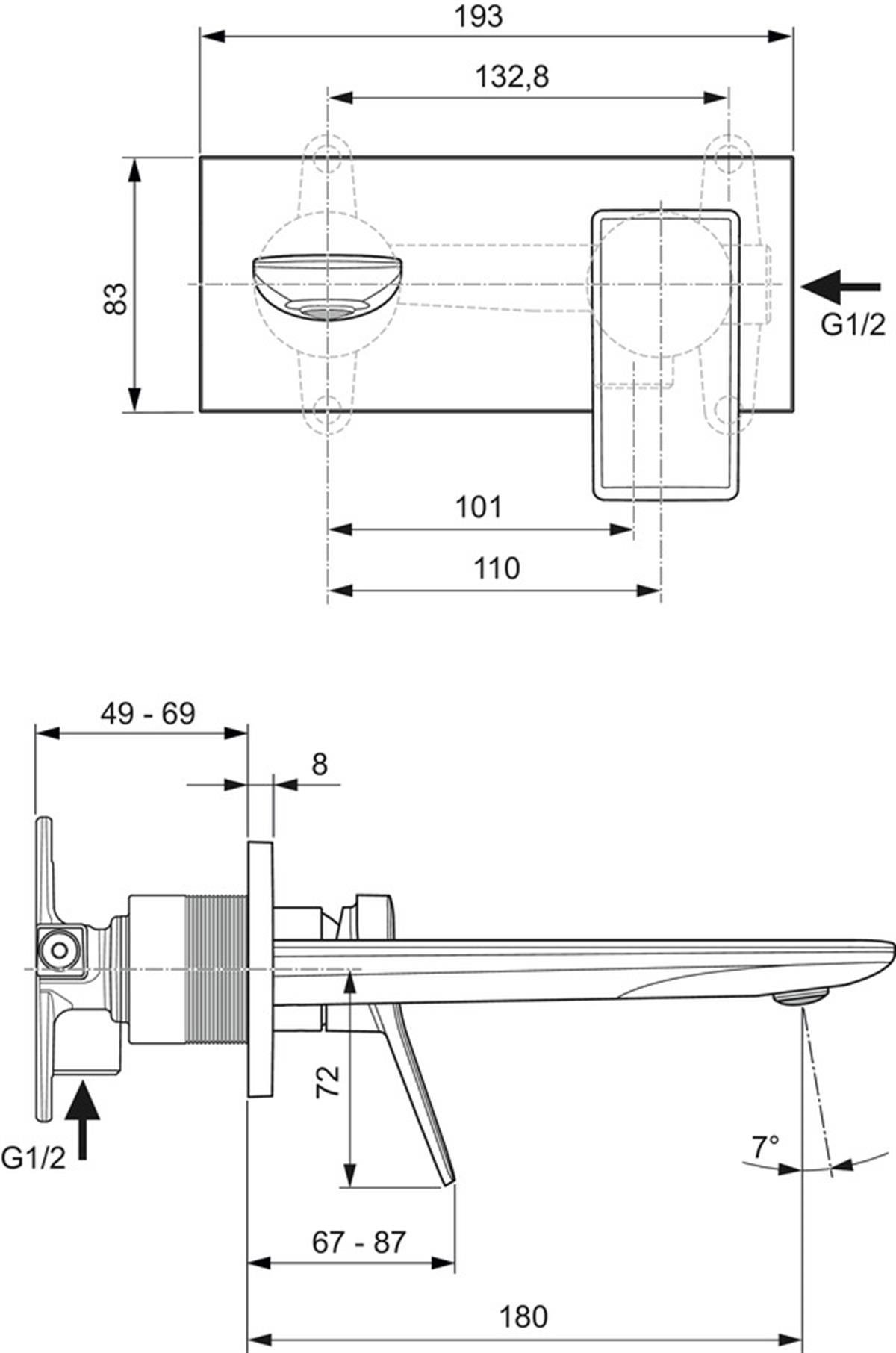 Ankastre Lavabo BataryasıIdeal StandardA7371A5Ideal StandardIdeal Standard Conca Ankastre Lavabo Bataryası KIT2 Manyetik GriIdeal Standard Conca Ankastre Lavabo Bataryası KIT2 Manyetik Gri