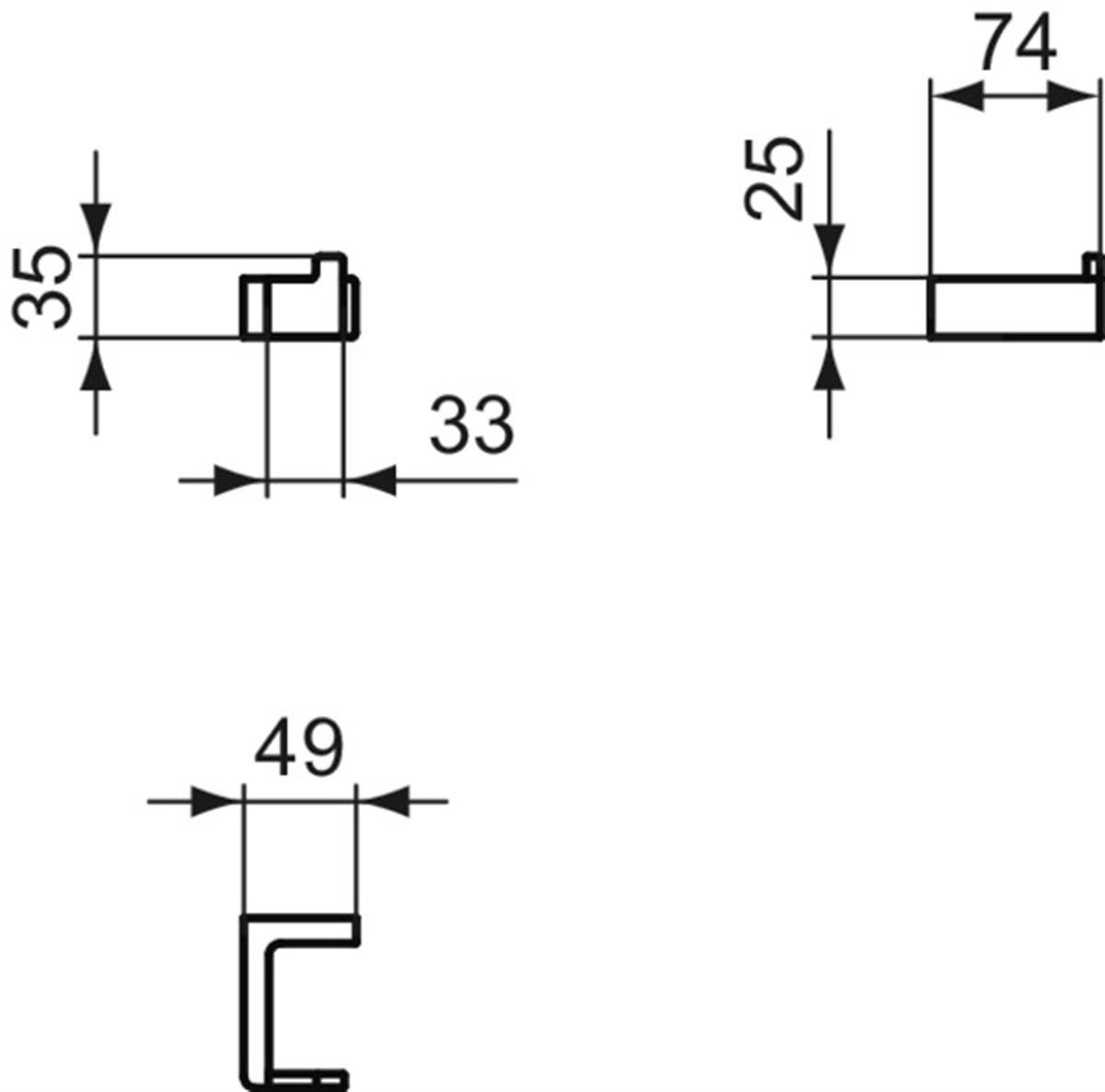 AskıIdeal StandardT4506GNIdeal StandardConca Tekli Askılık-Kare Gümüş FırtınaConca Tekli Askılık-Kare Gümüş Fırtına