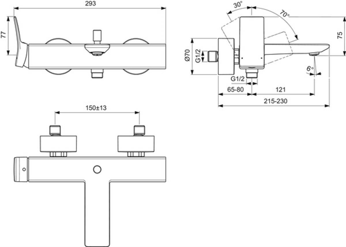 Banyo BataryasıIdeal StandardBC762GNIdeal StandardIdeal Standard Conca Banyo Bataryası Gümüş FırtınaIdeal Standard Conca Banyo Bataryası Gümüş Fırtına