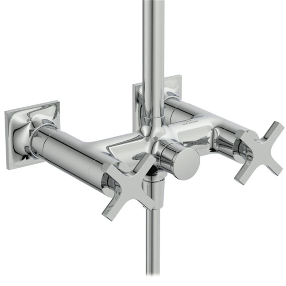 Duş Kolonları ve Duş PanelleriIdeal StandardBD158AAIdeal StandardJoy Neo Cross Duş Sistemi Aplike Duş Bataryası Dahil KromJoy Neo Cross Duş Sistemi Aplike Duş Bataryası Dahil Krom
