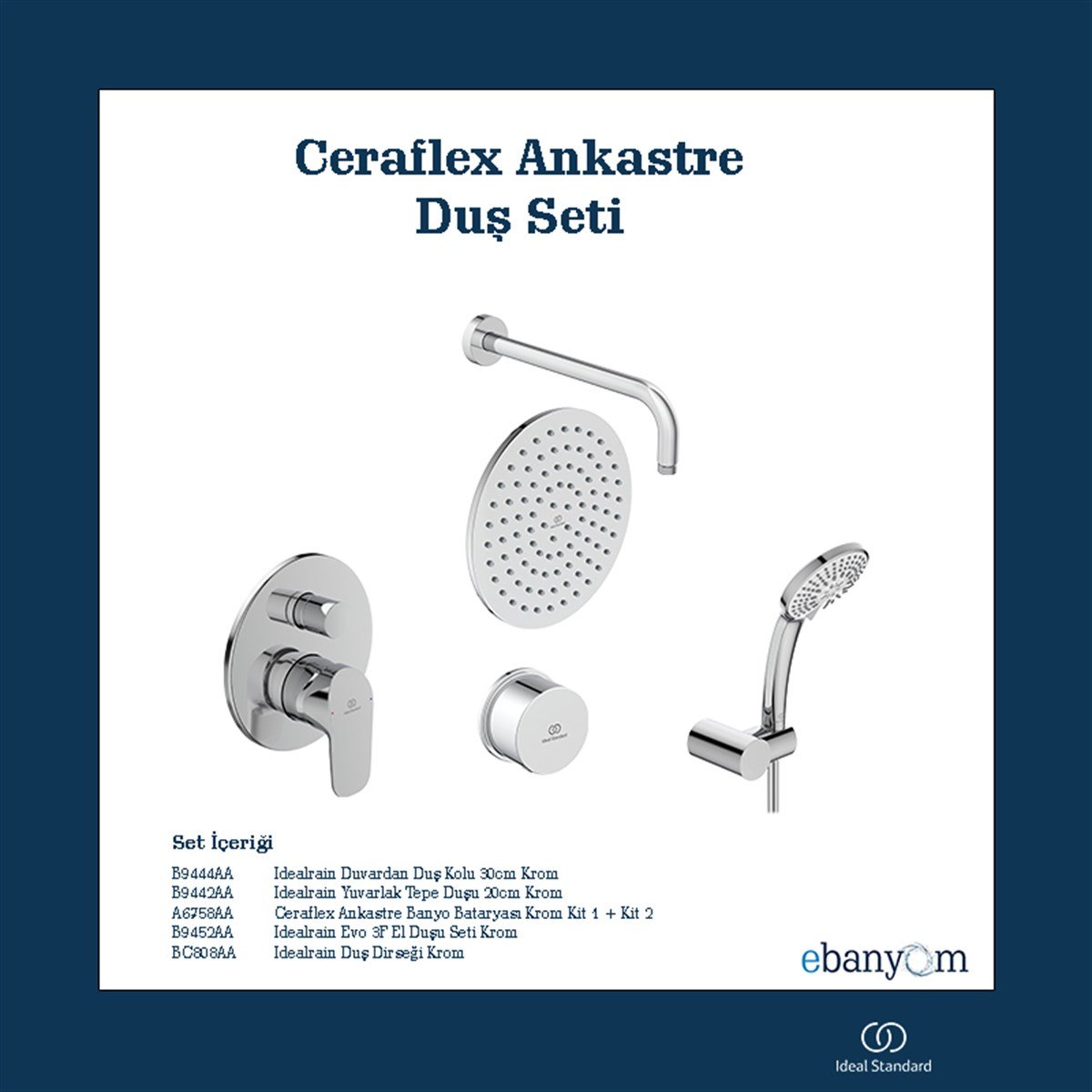 Ideal Standard Ceraflex Ankastre Banyo Set1