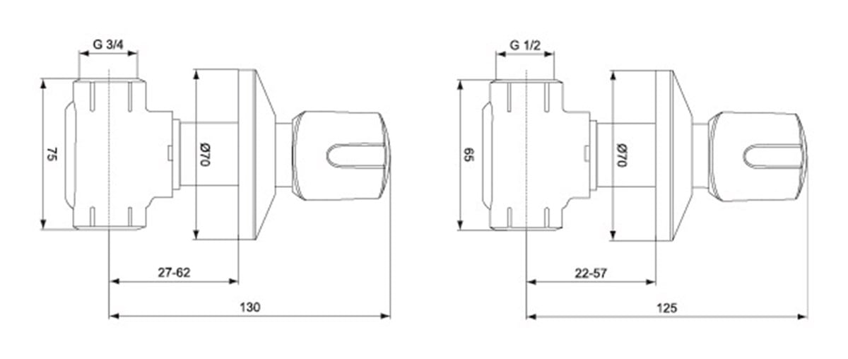 Ideal Standard Euroflow Ank.Stop Valf-KIT1+KIT2-G1/2