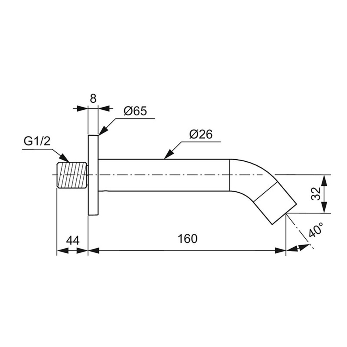 Ideal Standard Joy Duvardan Küvet Gagası Fırçalanmış Altın