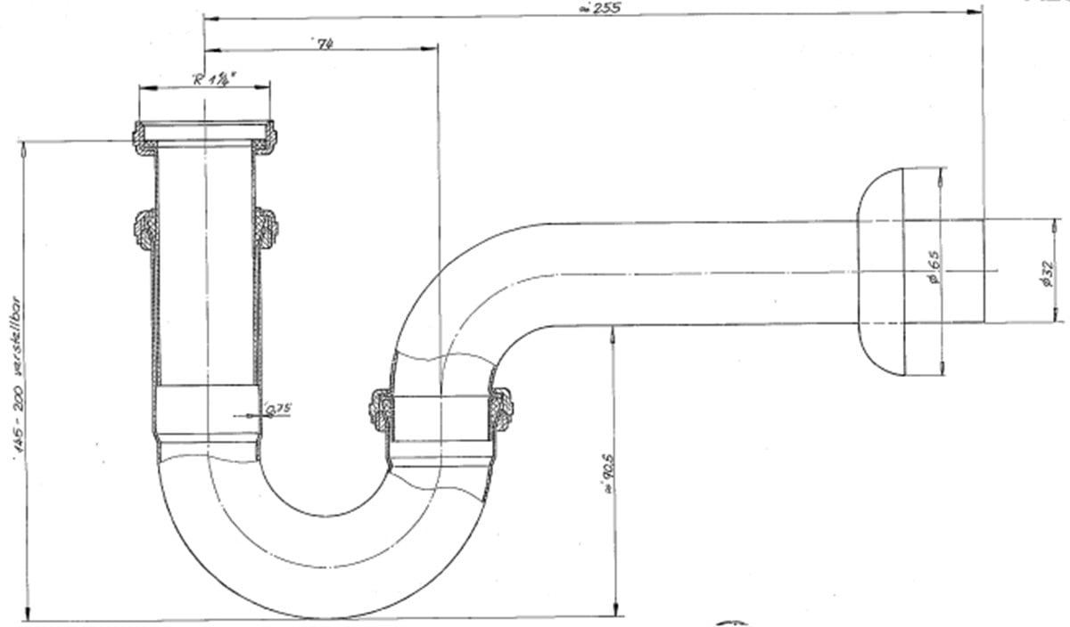 Ideal Standard Metal U Lavabo Sifonu