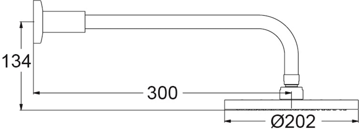 Ideal Standard Sevajet Duvardan 20 cm Tepe Duşu-Kol Dahil