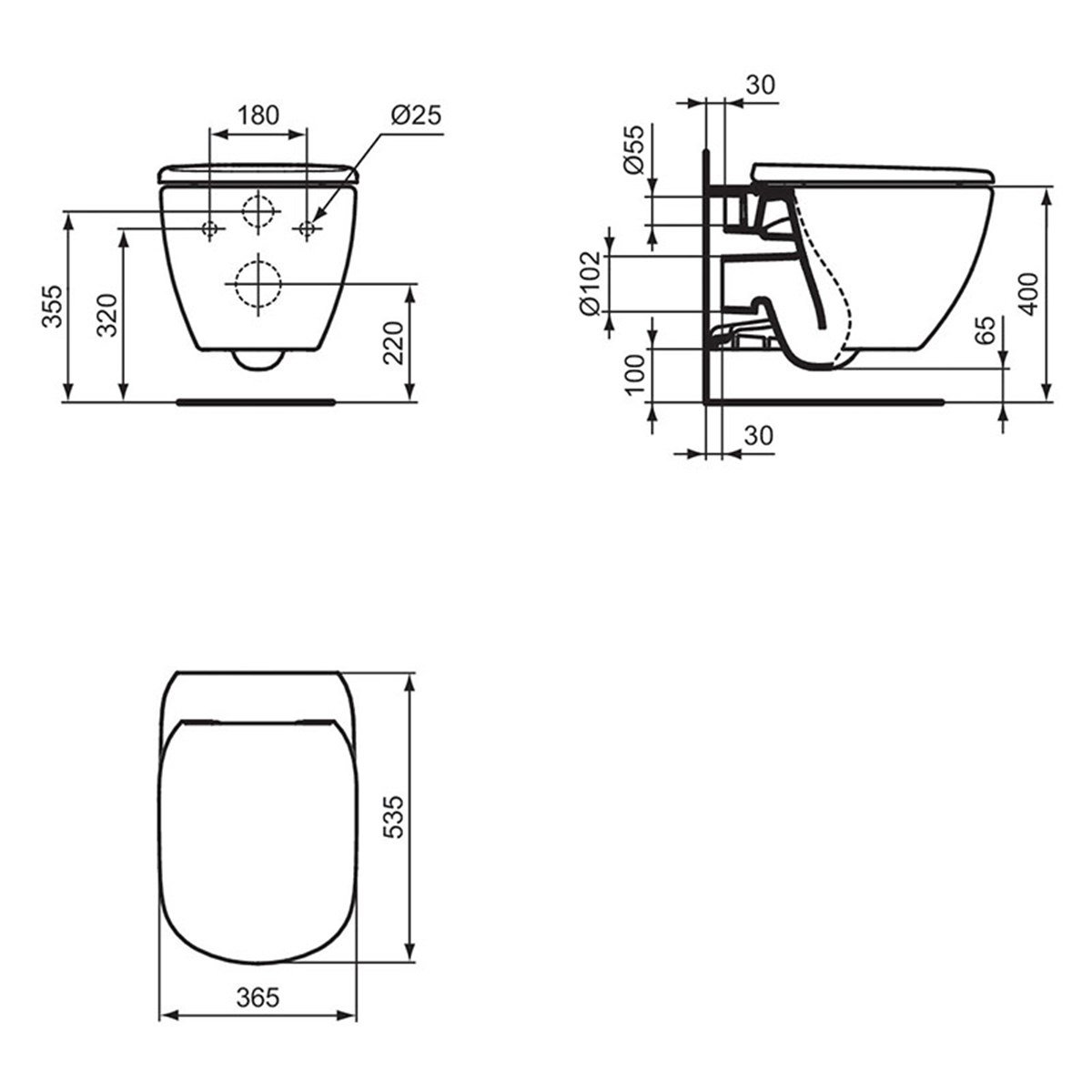 Ideal Standard Tesi Asma Klozet- AquaBlade®