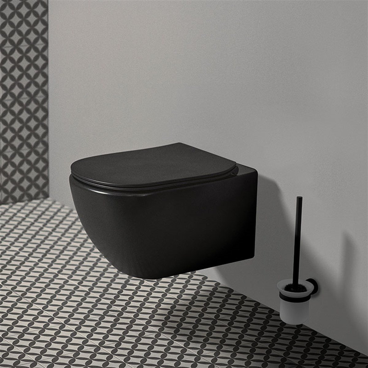 Ideal Standard Tesi Asma Klozet-Mat Siyah- AquaBlade®