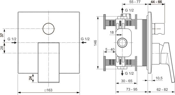 MARKA}Ankastre Banyo BataryasıA7625AAİdeal Standard Extra Ankastre Banyo Bataryası-Chrome-KIT2