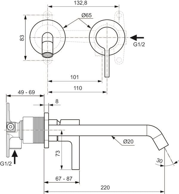 MARKA}Ankastre Lavabo BataryasıA7379AAİdeal Standard Joy Ankastre Lavabo Bataryası-Chrome-KIT2