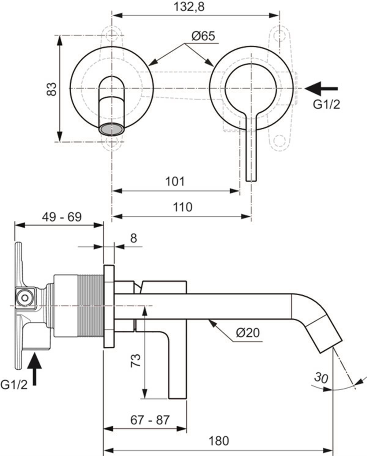 MARKA}Ankastre Lavabo BataryasıA7378AAJoy Ankastre Lavabo Bataryası 5l/dk Krom