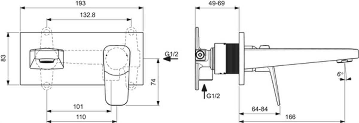 MARKA}Ankastre Lavabo BataryasıBD244AACeraplan Ankastre Lavabo Bataryası-KIT2