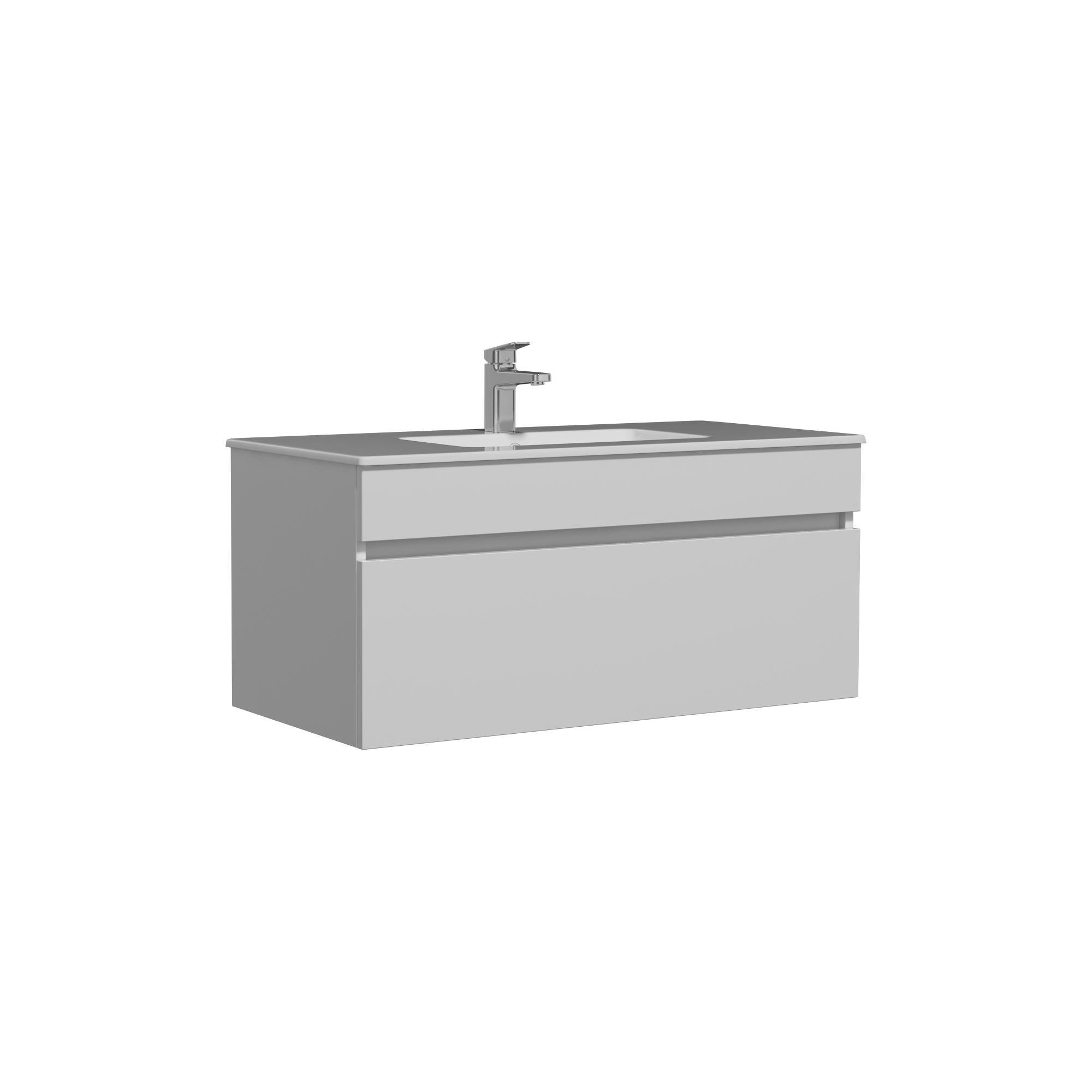 MARKA}Banyo DolaplarıV2101SBVito Alt Dolap 101 cm Beyaz