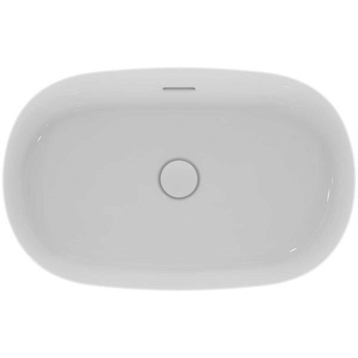 MARKA}Çanak LavabolarE139701Ipalyss Tezgah Üstü Oval Çanak Lavabo 60cm-Beyaz