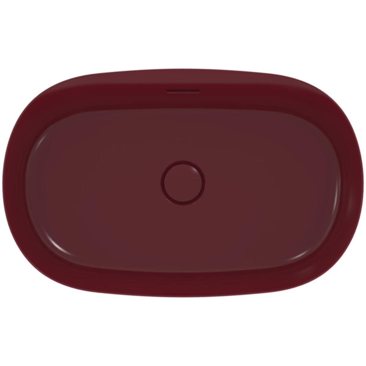MARKA}Çanak LavabolarE1397V6Ipalyss Tezgah Üstü Oval Çanak Lavabo 60cm-Nar