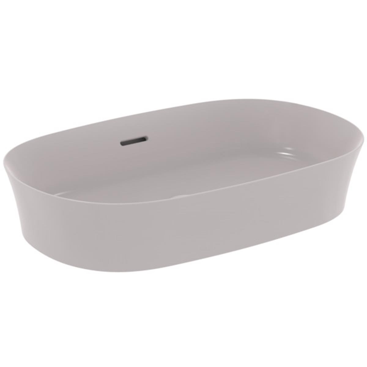 MARKA}Çanak LavabolarE1397V9Ipalyss Tezgah Üstü Oval Çanak Lavabo 60cm-Beton