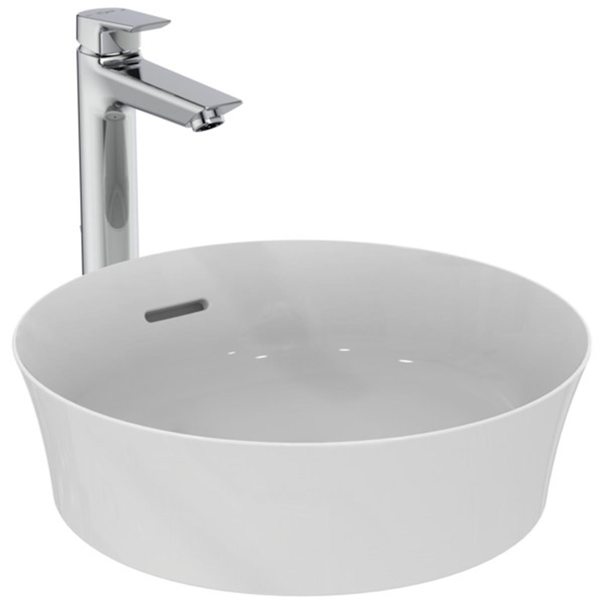 MARKA}Çanak LavabolarE141301Ipalyss Tezgah Üstü Yuvarlak Çanak Lavabo 40cm-Beyaz