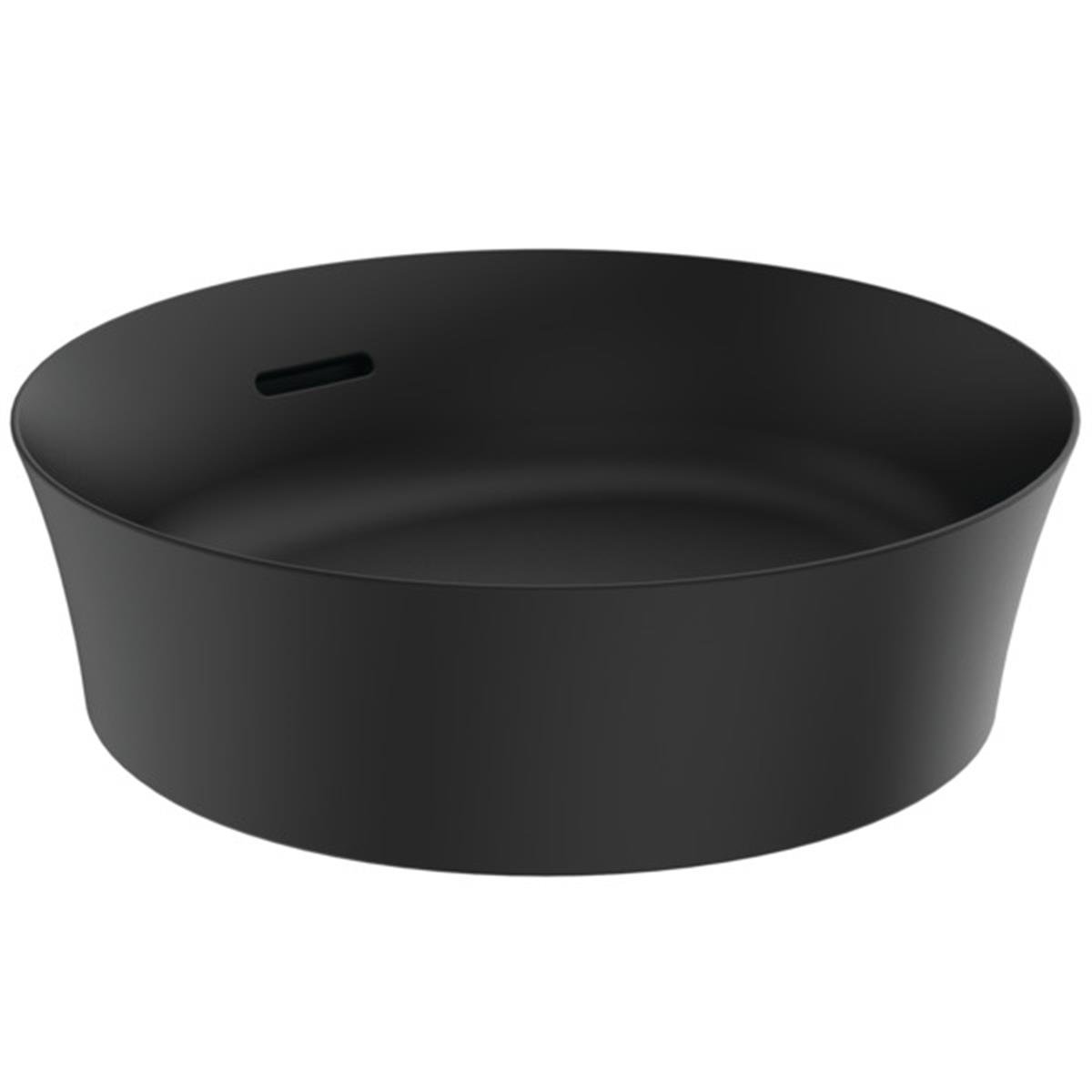 MARKA}Çanak LavabolarE1413V3Ipalyss Tezgah Üstü Yuvarlak Çanak Lavabo 40cm-Mat Siyah