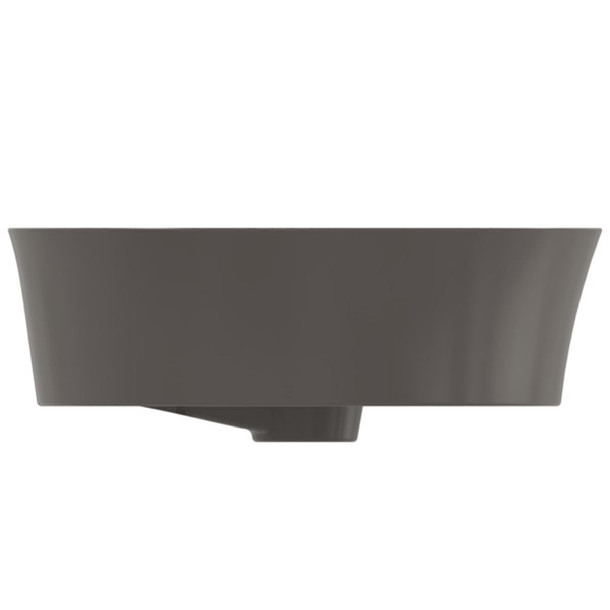 MARKA}Çanak LavabolarE1413V5Ipalyss Tezgah Üstü Yuvarlak Çanak Lavabo 40cm-Arduvaz Grisi