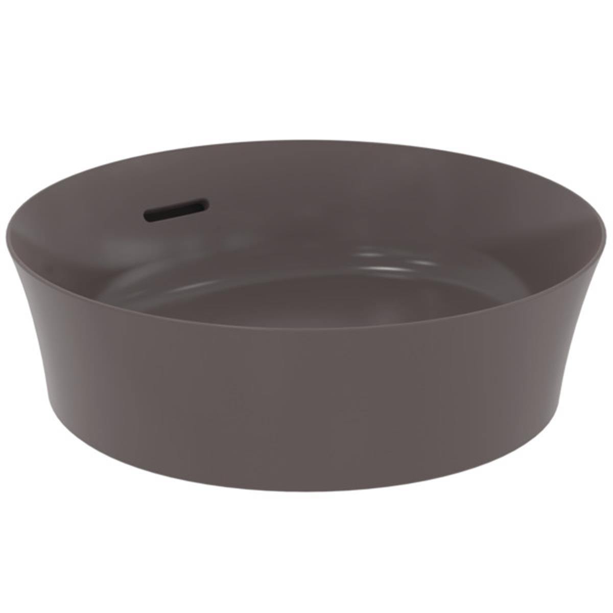 MARKA}Çanak LavabolarE1413V5Ipalyss Tezgah Üstü Yuvarlak Çanak Lavabo 40cm-Arduvaz Grisi