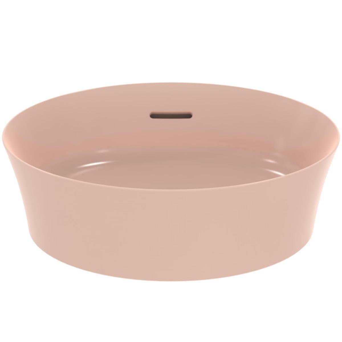 MARKA}Çanak LavabolarE1413V7Ipalyss Tezgah Üstü Yuvarlak Çanak Lavabo 40cm-Pudra