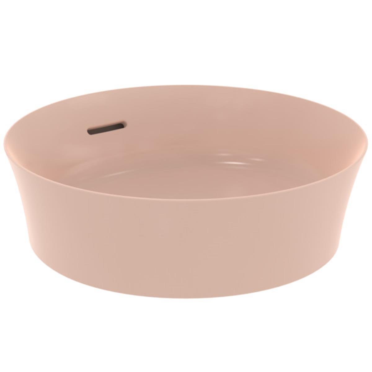 MARKA}Çanak LavabolarE1413V7Ipalyss Tezgah Üstü Yuvarlak Çanak Lavabo 40cm-Pudra