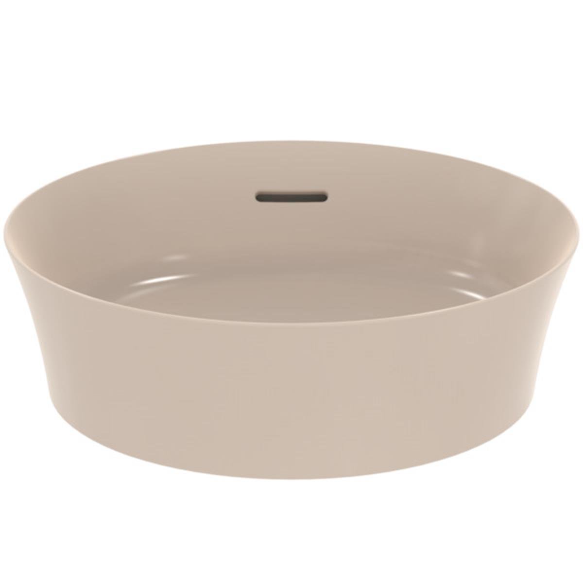 MARKA}Çanak LavabolarE1413V8Ipalyss Tezgah Üstü Yuvarlak Çanak Lavabo 40cm-Vizon
