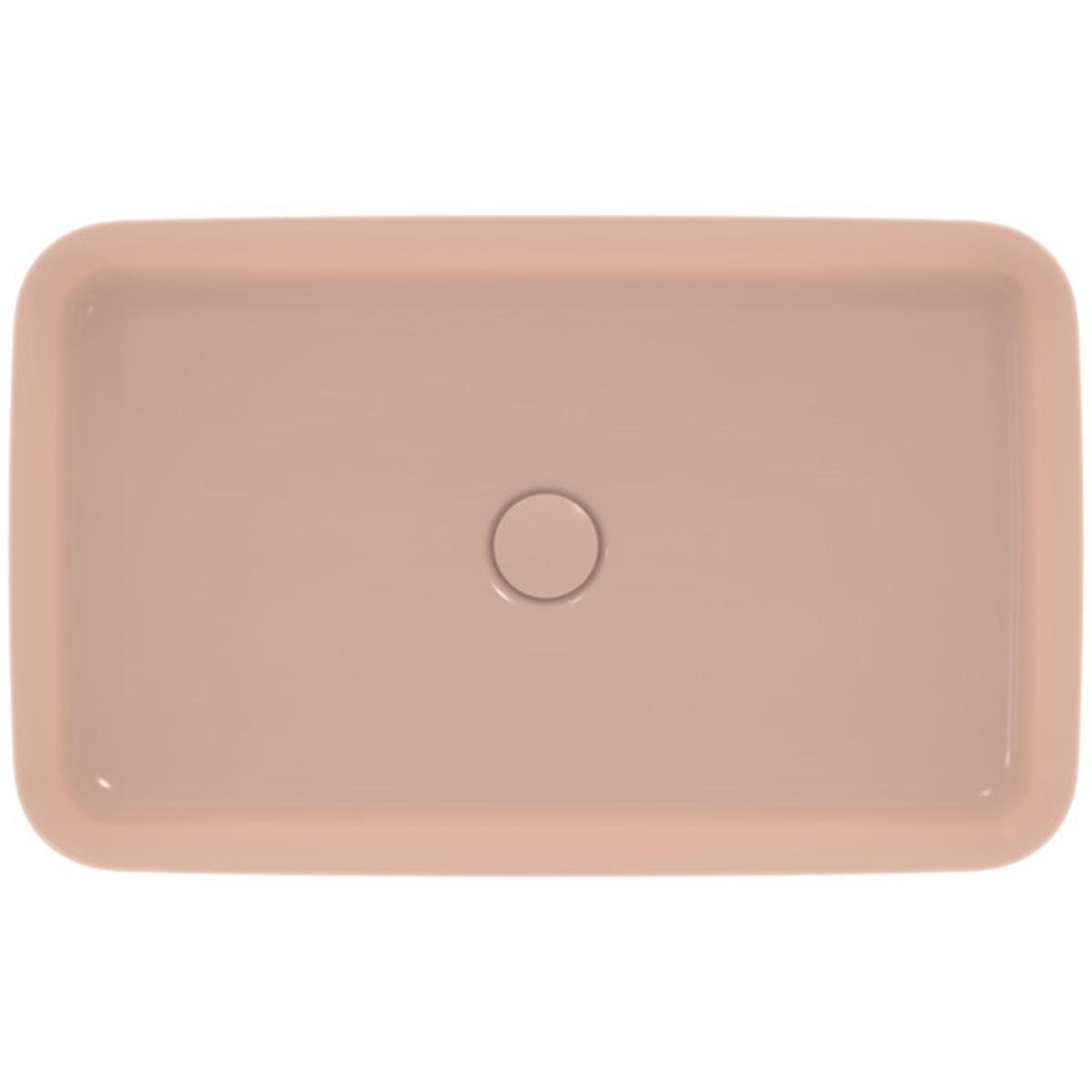 MARKA}Çanak LavabolarE1886V7Ipalyss Tezgah Üstü Dikdörtgen Çanak Lavabo 65cm-Pudra