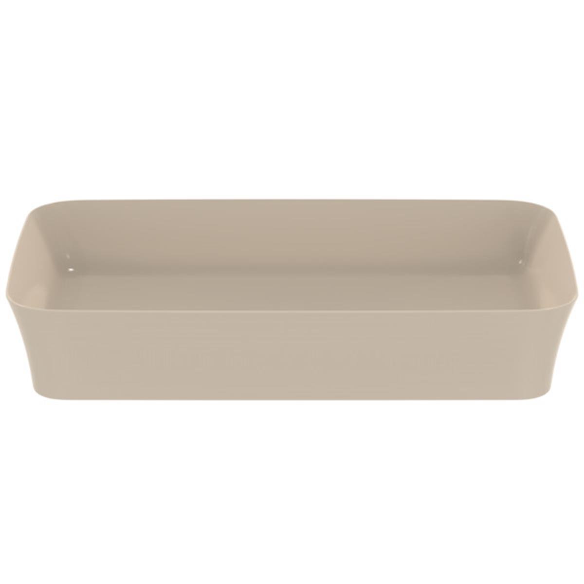 MARKA}Çanak LavabolarE1886V8Ipalyss Tezgah Üstü Dikdörtgen Çanak Lavabo 65cm-Vizon