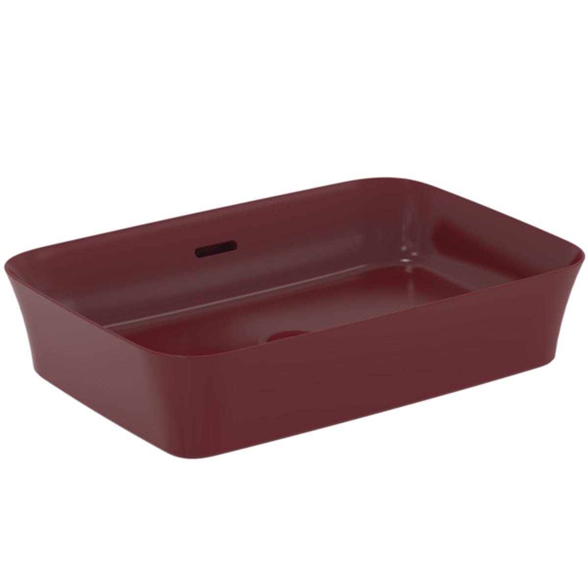 MARKA}Çanak LavabolarE2078V6Ipalyss Tezgah Üstü Dikdörtgen Çanak Lavabo 55cm-Nar