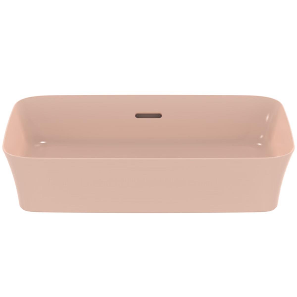 MARKA}Çanak LavabolarE2078V7Ipalyss Tezgah Üstü Dikdörtgen Çanak Lavabo 55cm-Pudra