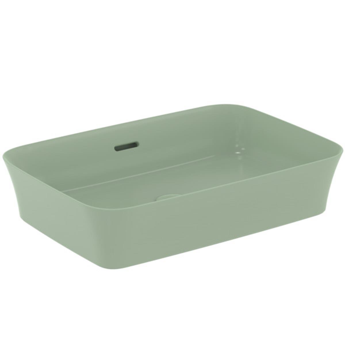MARKA}Çanak LavabolarE2078X9Ipalyss Tezgah Üstü Dikdörtgen Çanak Lavabo 55cm-Adaçayı