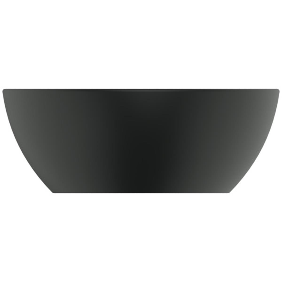 MARKA}Çanak LavabolarK0784V3StradaO Tezgah Üstü Oval Çanak Lavabo 60 cm-Mat Siyah