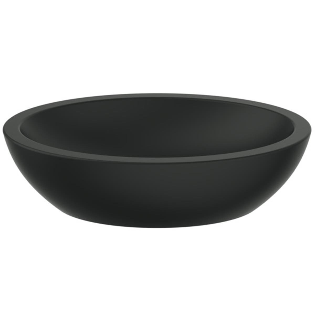 MARKA}Çanak LavabolarK0784V3StradaO Tezgah Üstü Oval Çanak Lavabo 60 cm-Mat Siyah