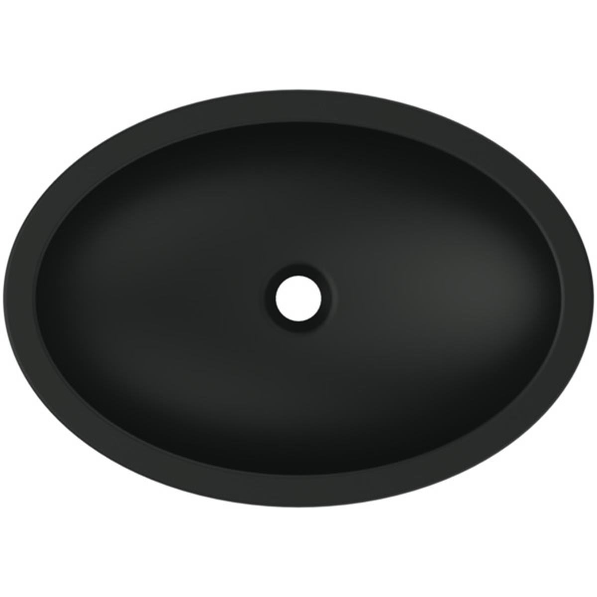 MARKA}Çanak LavabolarK0784V3StradaO Tezgah Üstü Oval Çanak Lavabo 60 cm-Mat Siyah