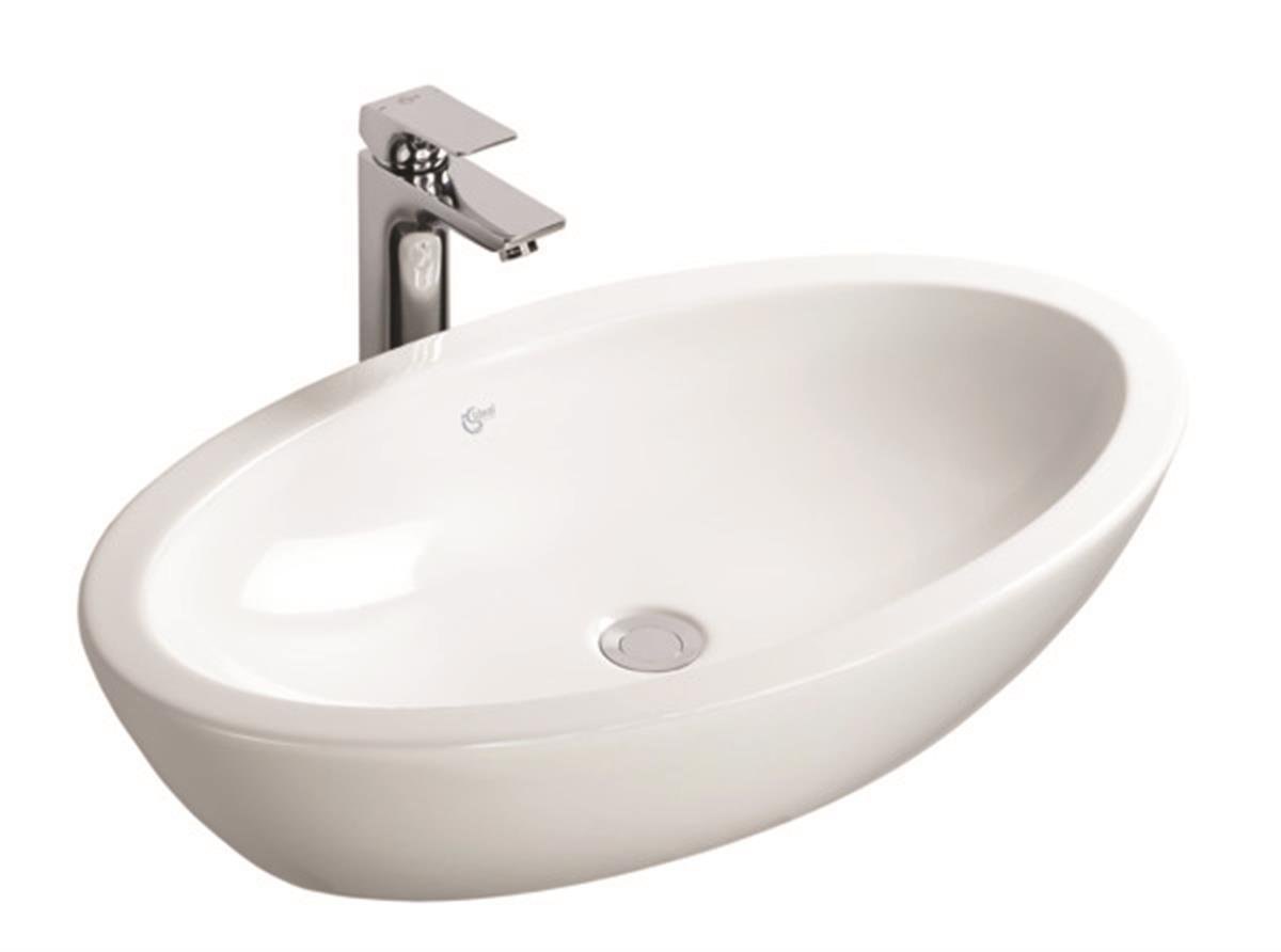 MARKA}Çanak LavabolarK078501StradaO Tezgah Üstü Oval Çanak Lavabo 75 cm
