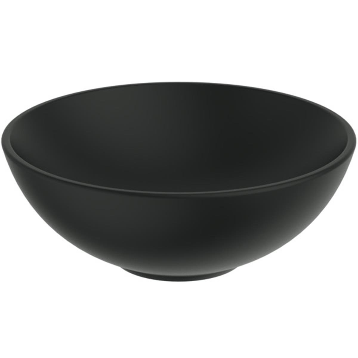 MARKA}Çanak LavabolarK0795V3StradaO Tezgah Üstü Yuvarlak Çanak Lavabo 40 Cm-Mat Siyah