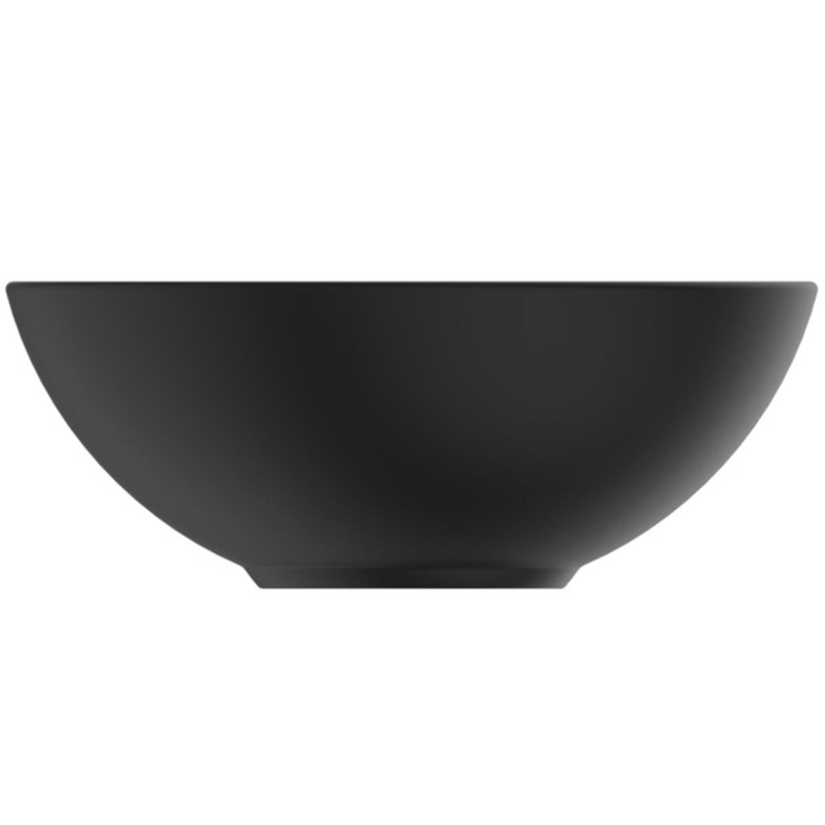 MARKA}Çanak LavabolarK0795V3StradaO Tezgah Üstü Yuvarlak Çanak Lavabo 40 Cm-Mat Siyah