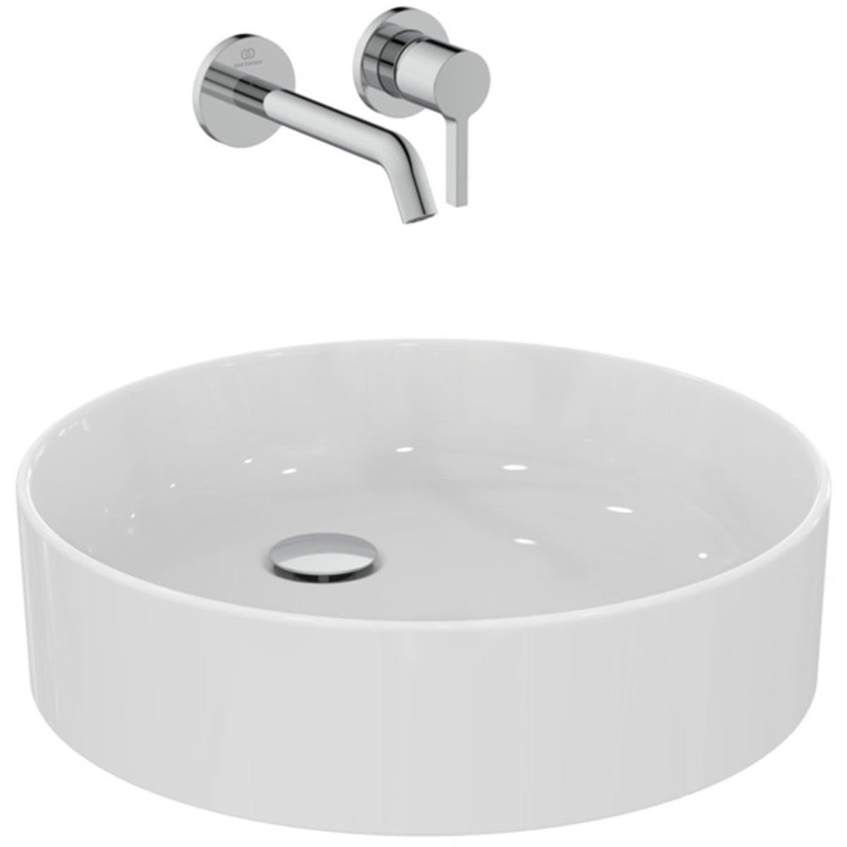MARKA}Çanak LavabolarT369601Conca Tezgah Üstü Yuvarlak Çanak Lavabo 45 cm