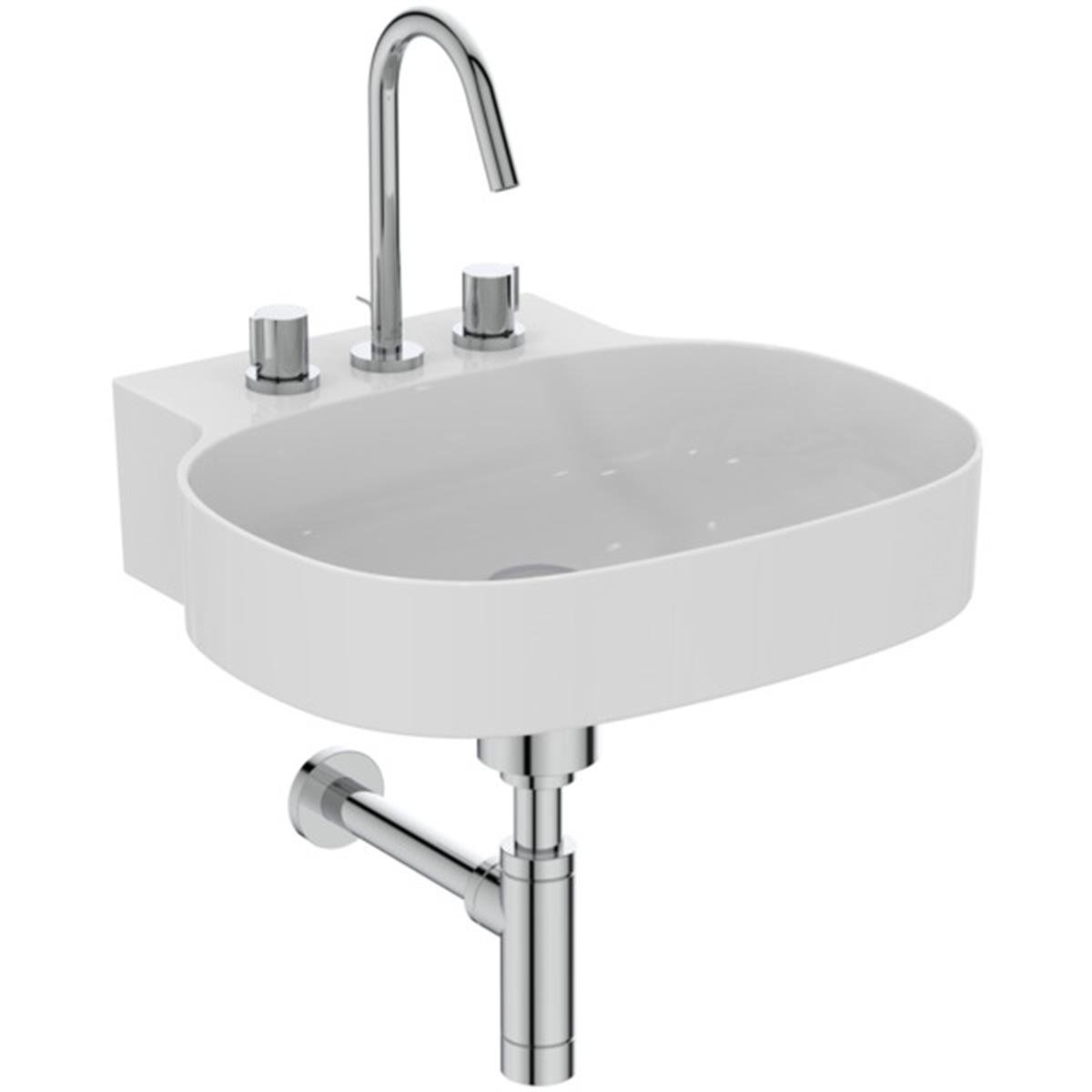 MARKA}Çanak LavabolarT439101Linda-X Lavabo 50cm Beyaz - 3 Delikli