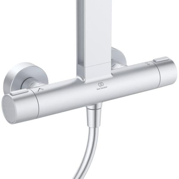 MARKA}Duş Kolonları ve Duş PanelleriBD583SIİdeal Standard Ceratherm Alu+ Termostatik Duş Sistemi-Silver